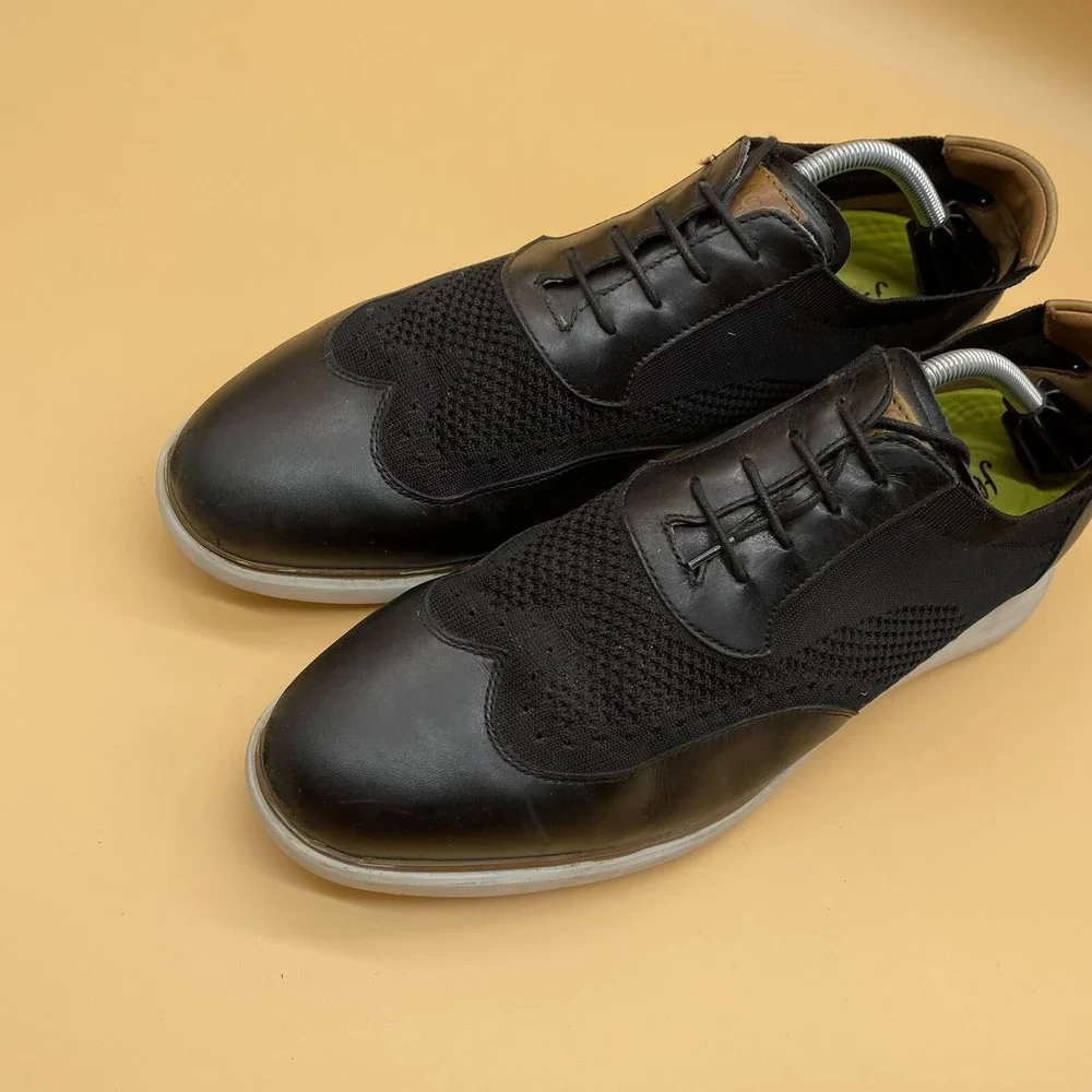 Florsheim Men's Casual Shoes Fuel Wingtip Knit‎ Oxfords Black Size 12M